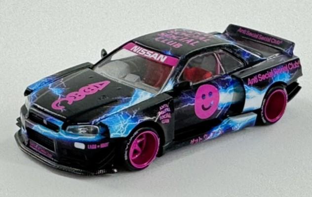 ANTI SOCIAL SOCIAL CLUB × KAIDO HOUSE Kaido House X Anti Social Social Club 1:64 Nissan Skyline GT-R R34